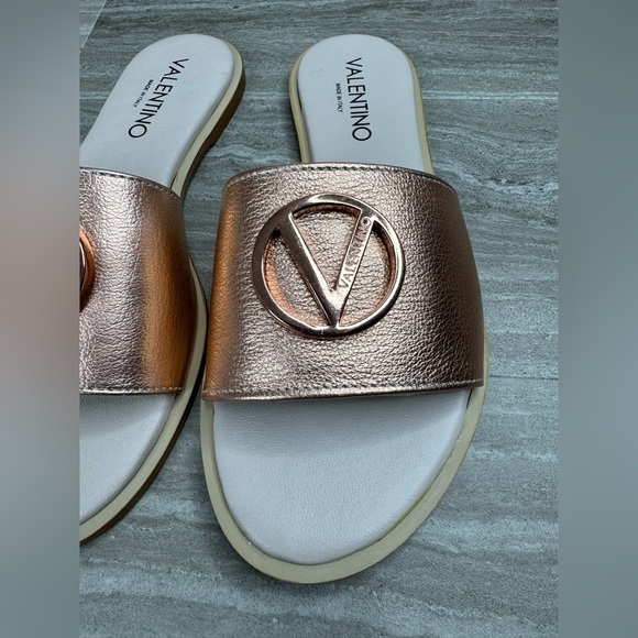 NEW! Valentino by Mario Valentino Bugola Slide Sandal in Copper Womens Size 8 - Picture 2 of 14